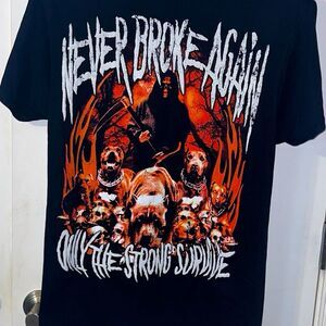 Youngboy NBA OFFICIAL Tee. 3D raised print. Sz medium. 100% cotton. Sold out!